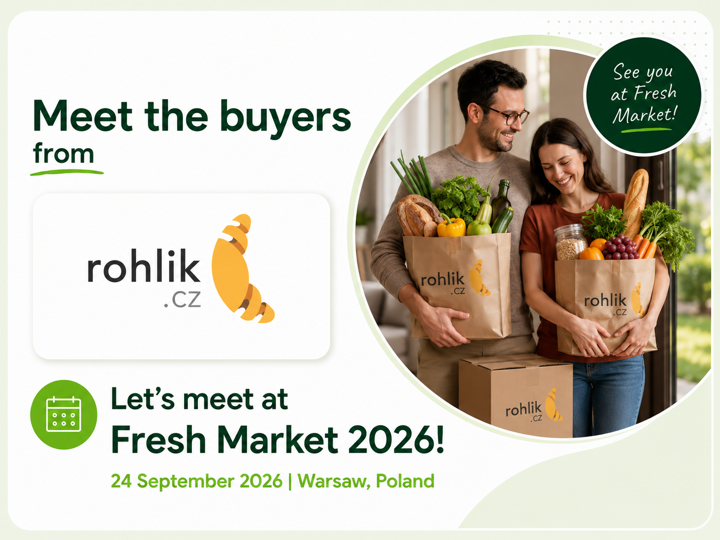 Spotkaj się z kupcami detalicznymi z Rohlik na Fresh Market 2026